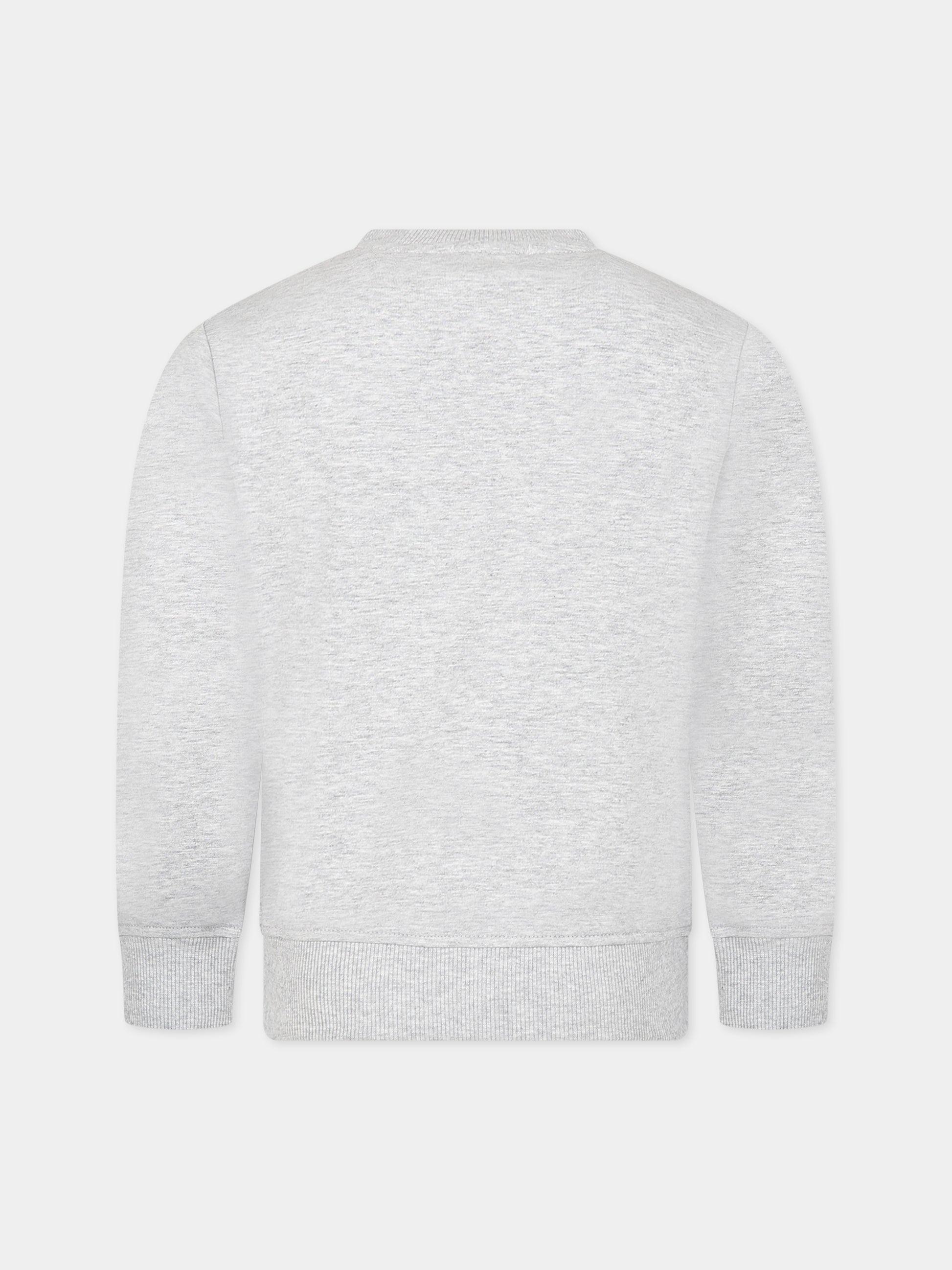 Felpa griga per bambini con Teddy Bear e logo,Moschino Kids,HRF05R LDA00 60926