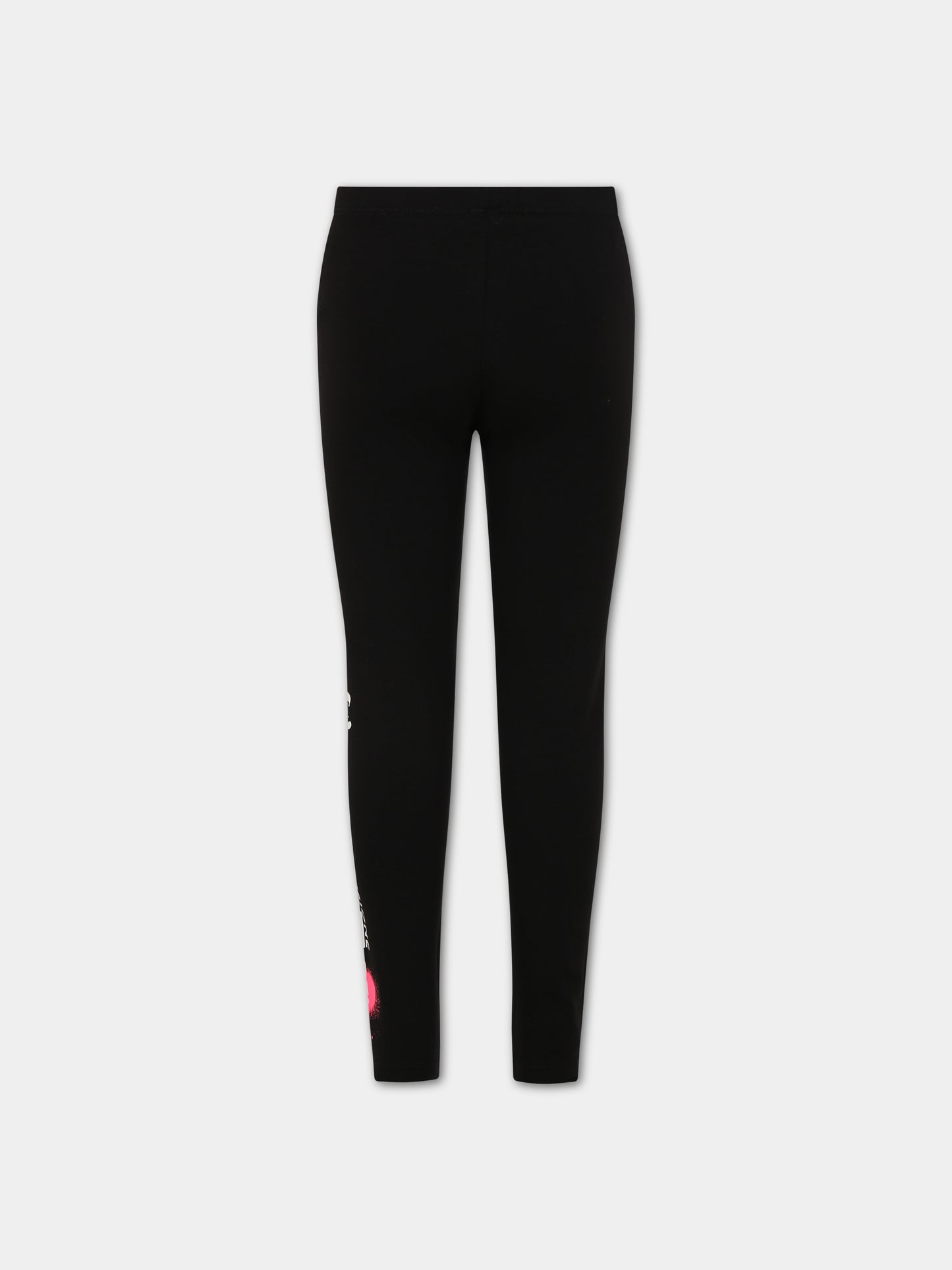Leggings neri per bambina con logo con stampa,Dimensione Danza,031922 110