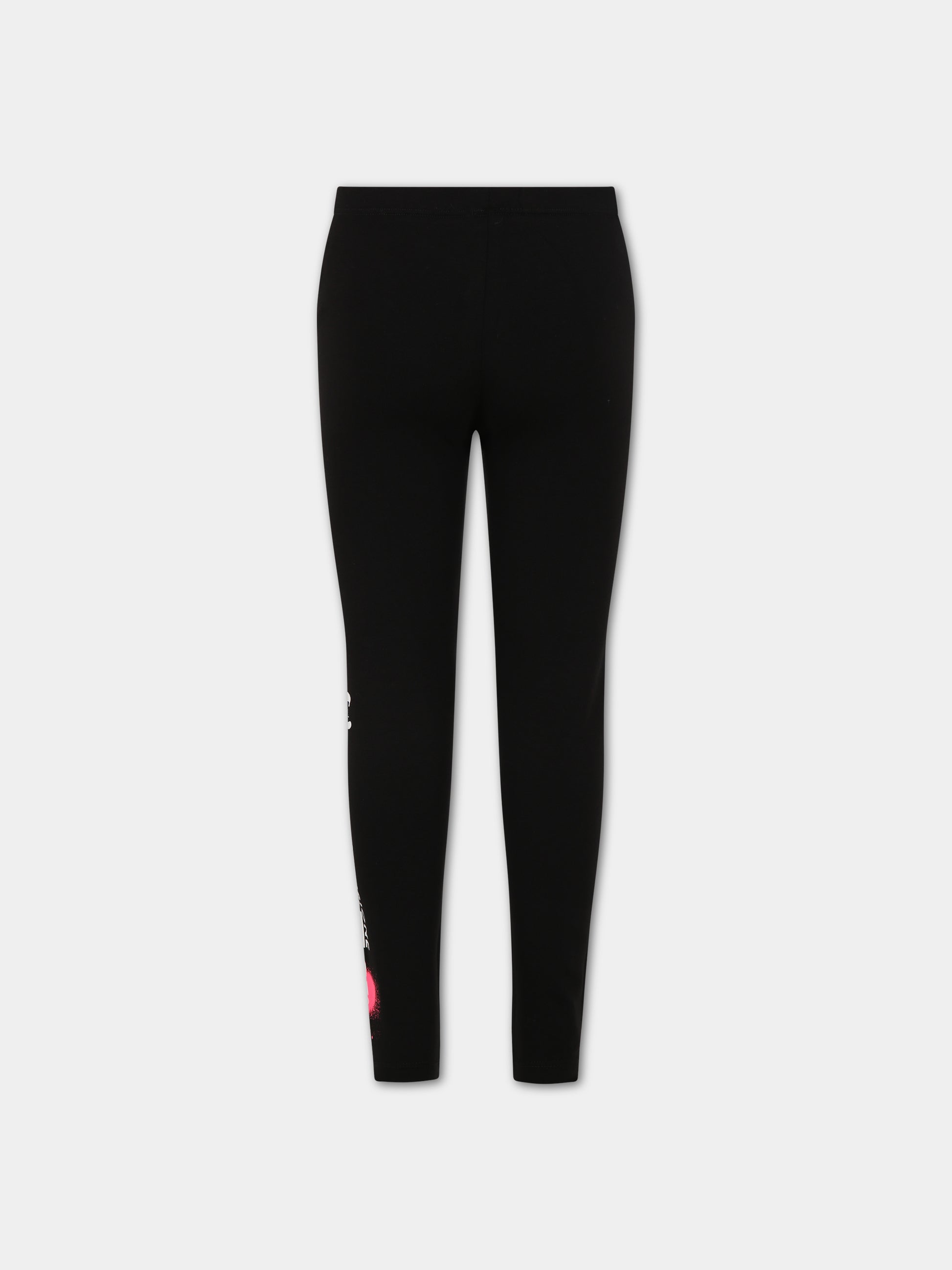 Leggings neri per bambina con logo con stampa,Dimensione Danza,031922 110