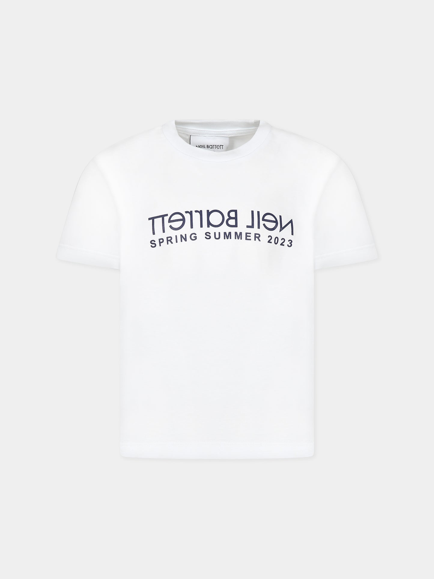 T-shirt nera per bambino con logo,Neil Barrett Kids,033651 001