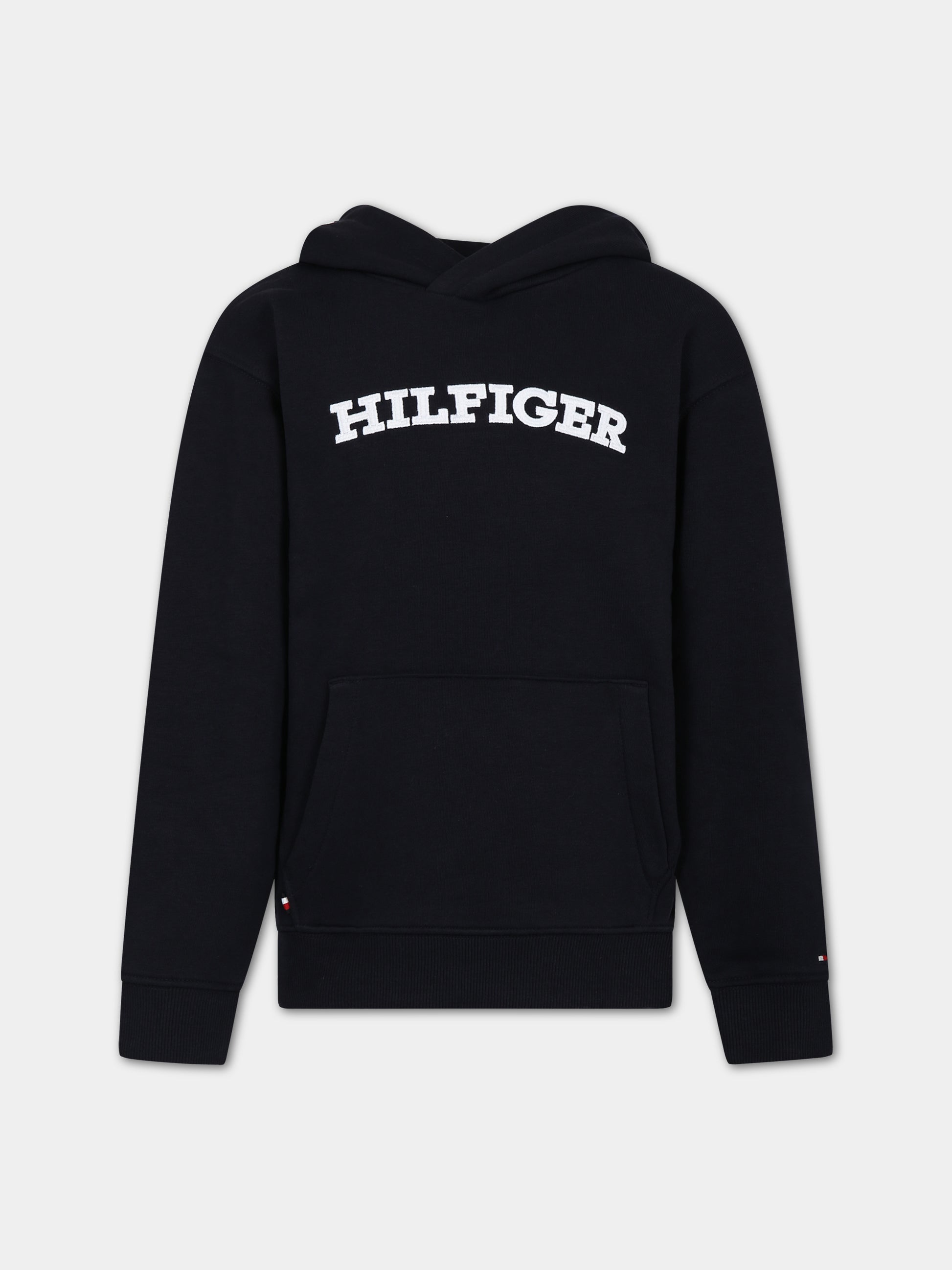 Felpa blu per bambini con logo,Tommy Hilfiger Junior,KB0KB08290 DW5