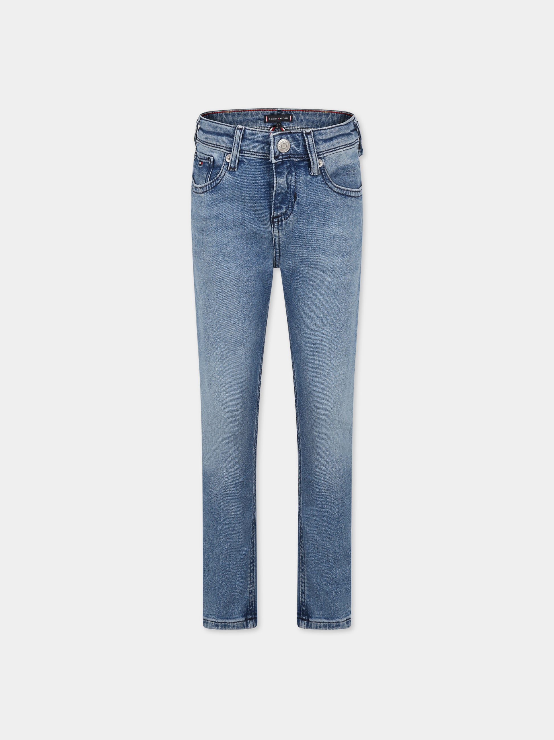 Jeans blu per bambino con logo,Tommy Hilfiger Junior,KB0KB08267 1A6