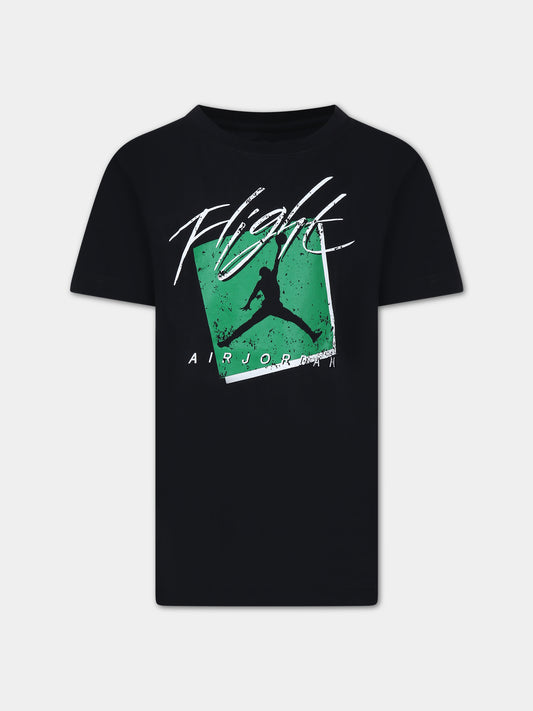 T-shirt nera per bambino con stampa,Jordan,95C346 023