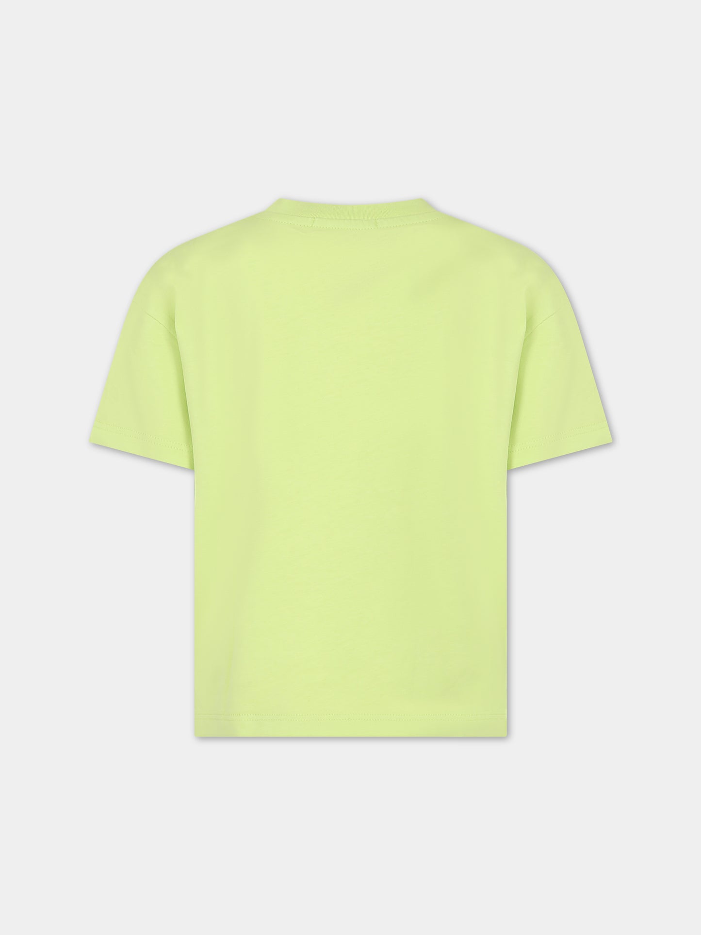 T-shirt gialla per bambini con logo,Msgm Kids,MS029315 086