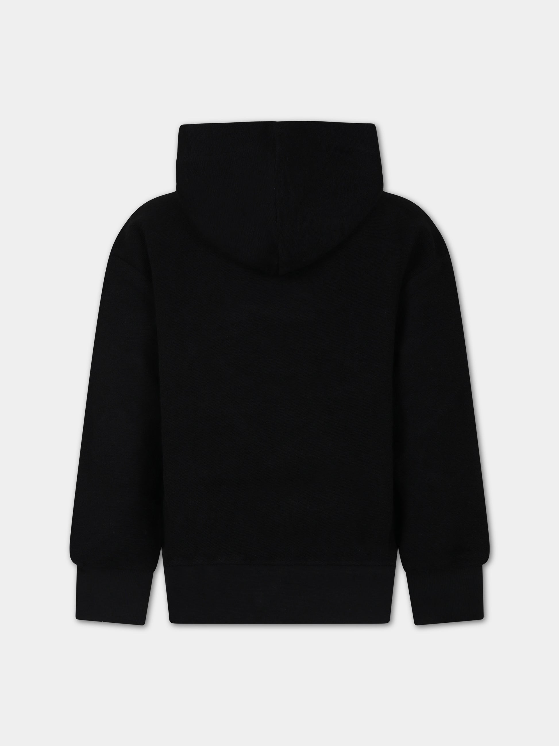 Felpa nera per bambini con logo,Msgm Kids,MS029321 110